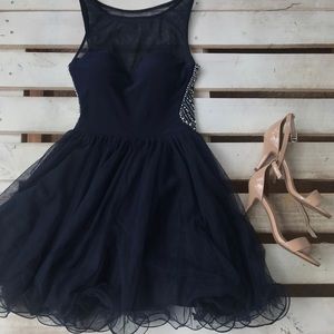 navy blue homecoming dress